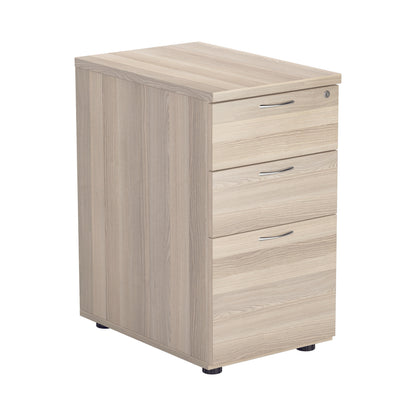 Aztec|3 Drawer|Wooden|Desk High|Pedestal |404x600x730|Grey Oak