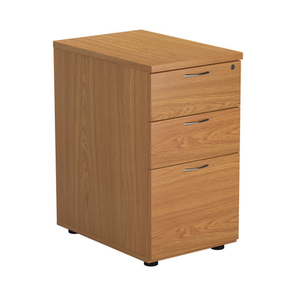 Aztec|3 Drawer|Wooden|Desk High|Pedestal |404x600x595|Nova Oak