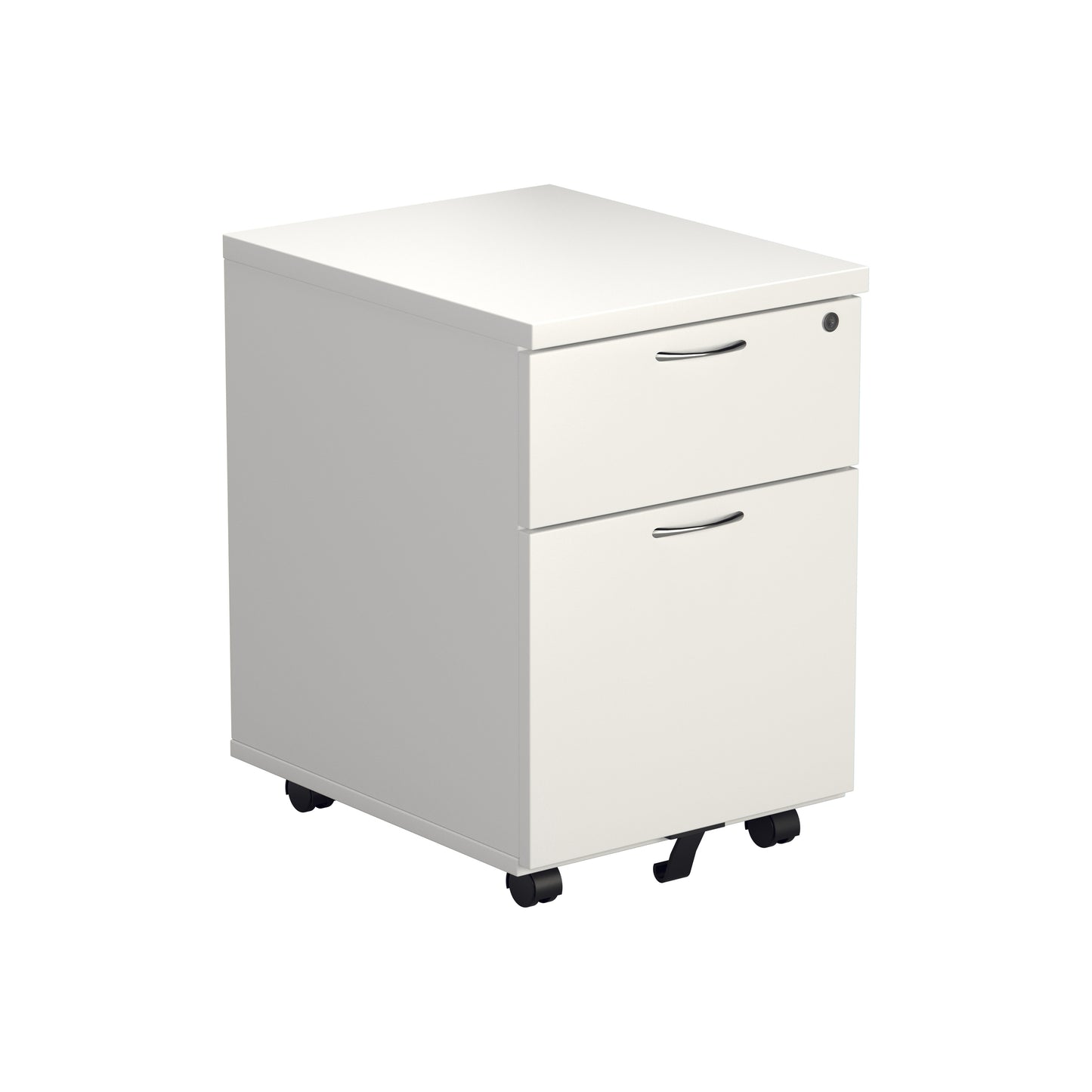 Aztec|2 Drawer|Wooden|Mobile|Pedestal |404x500|White