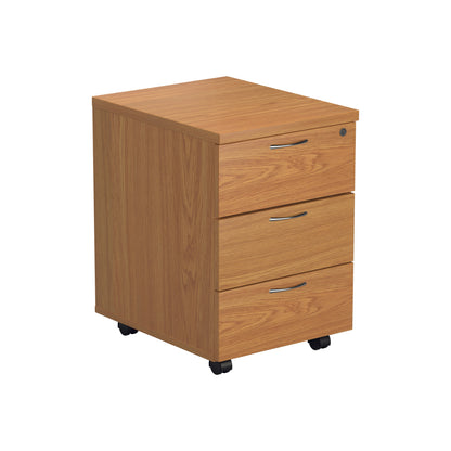 Aztec|3 Drawer|Wooden|Mobile Pedestal|404x500x595|Nova Oak