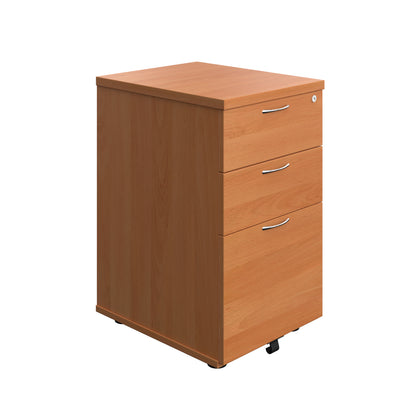 Aztec|3 Drawer|Wooden|Under Desk Pedestal|404x500x690|Beech
