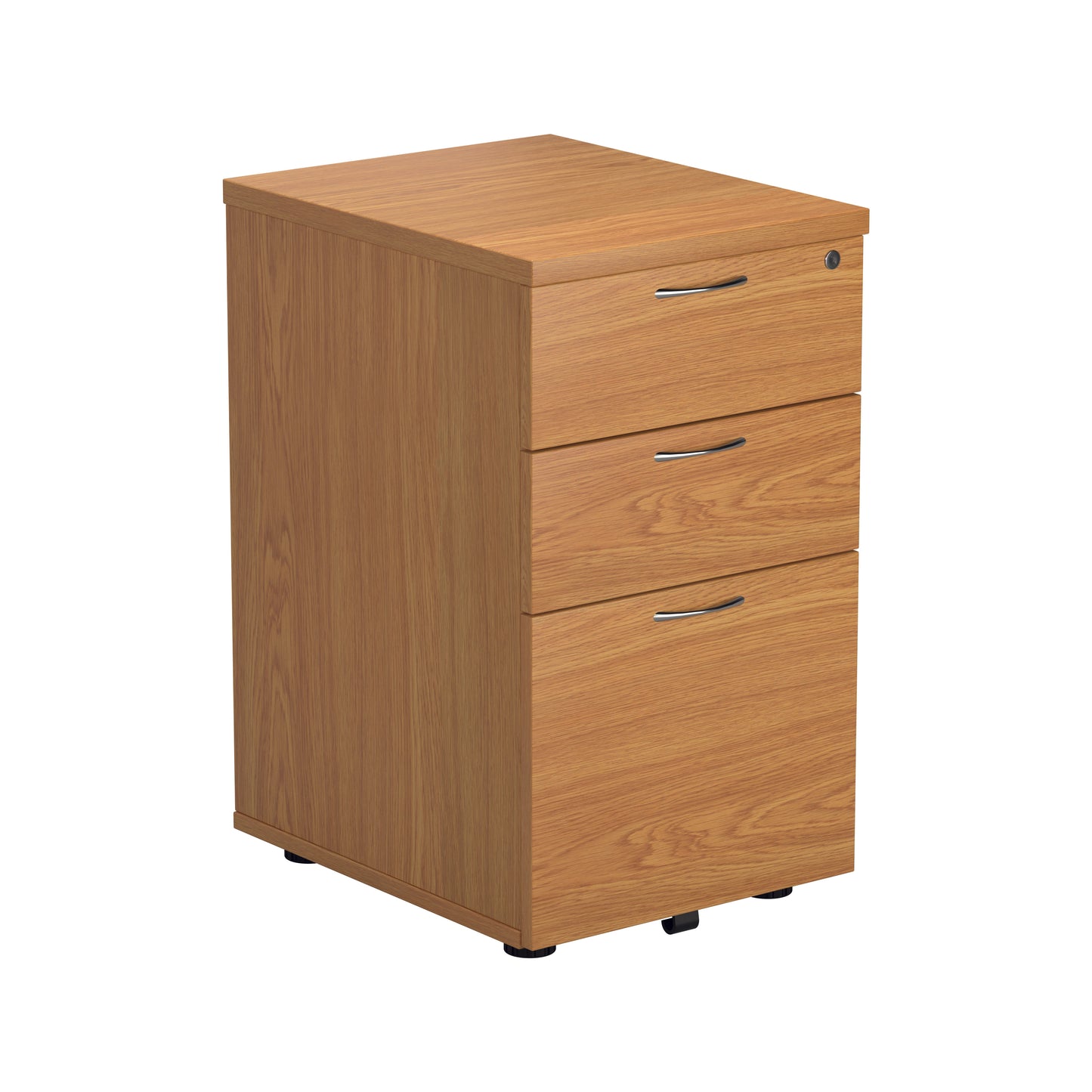 Aztec|3 Drawer|Wooden|Under Desk Pedestal|404x500x690|Nova Oak