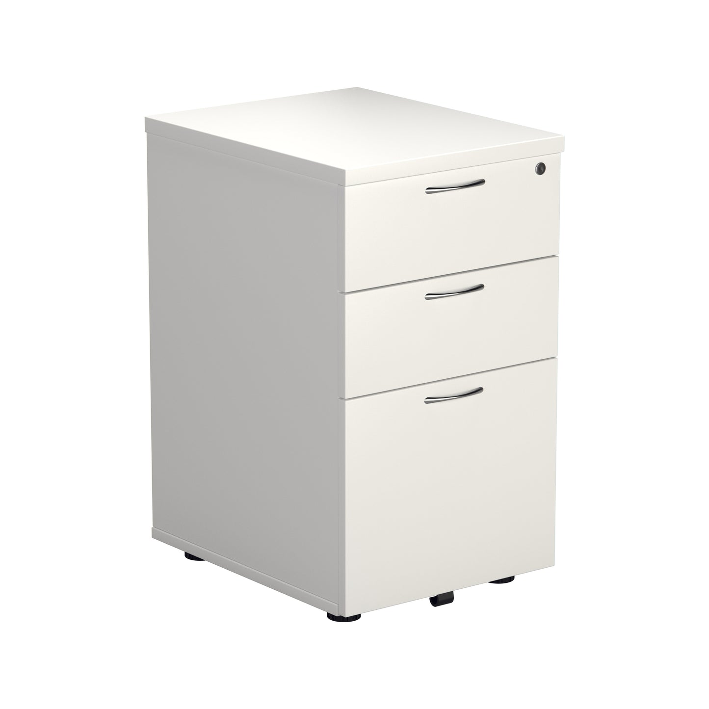 Aztec|3 Drawer|Wooden|Under Desk Pedestal|404x500x690|White