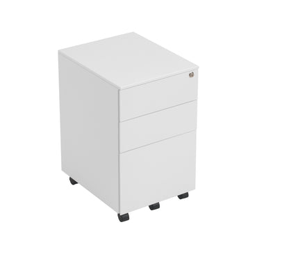 Talos|3 Drawer|Steel|Mobile|Pedestal |380x470x615|White