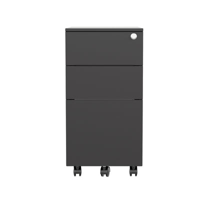 Pedestal Slimline 3 Drawer Steel
