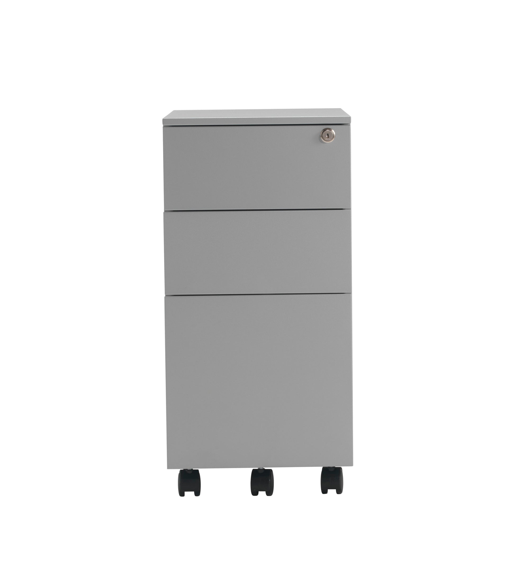 Pedestal Slimline 3 Drawer Steel