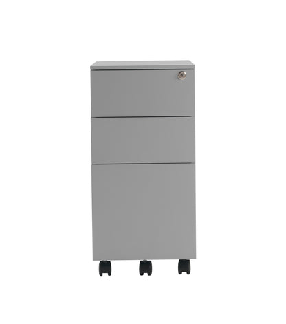 Pedestal Slimline 3 Drawer Steel