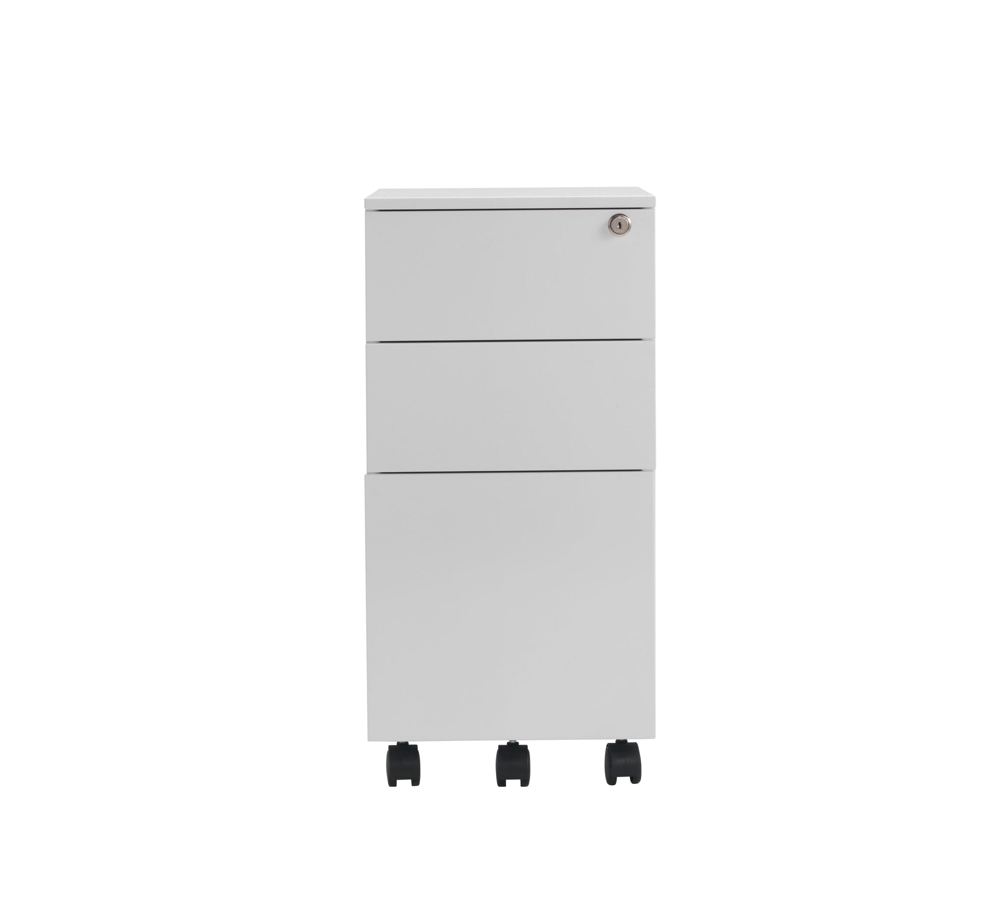 Pedestal Slimline 3 Drawer Steel