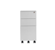 Pedestal Slimline 3 Drawer Steel