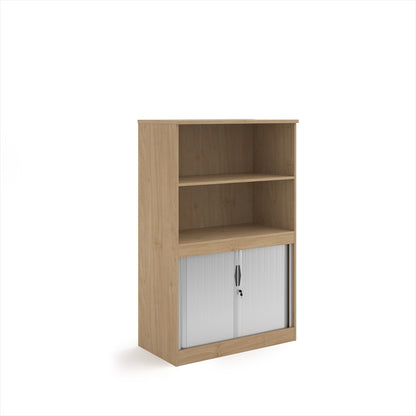 Systems Combination Unit | Open Top Bookcase & Tambour Cupboard | 1020mm Wide x 550mm Deep