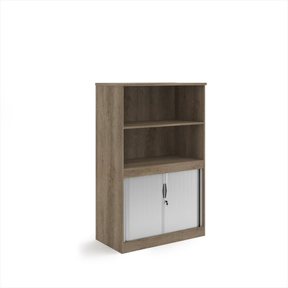 Systems Combination Unit | Open Top Bookcase & Tambour Cupboard | 1020mm Wide x 550mm Deep
