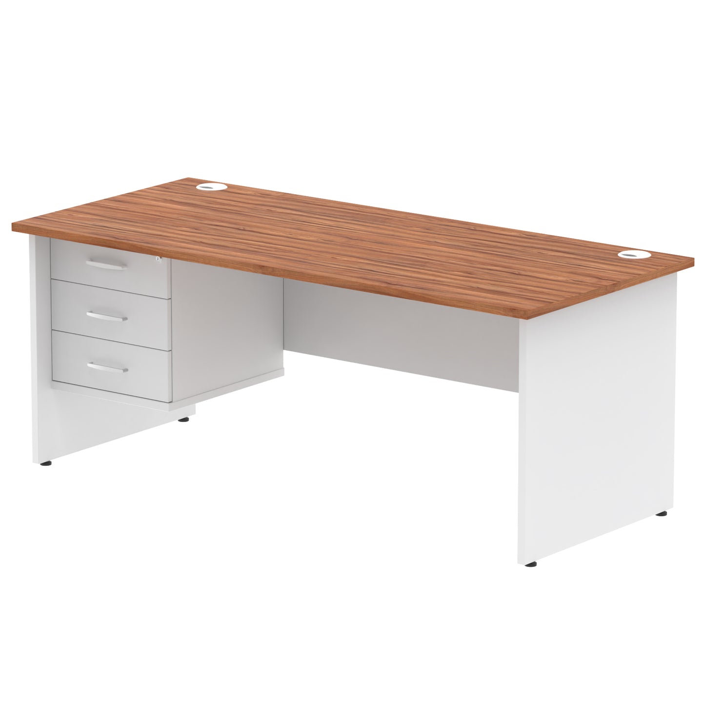 Impulse 1800mm Panel End Straigh Desk With Single Fixed Pedestal
