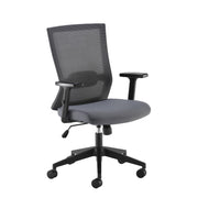 Fuze Single Desk 1200mm x 800mm With Grey Mesh Back Operator Chair