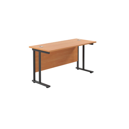 Aztec|Twin Upright|Rectangular Desk|1200x600|Beech-Black