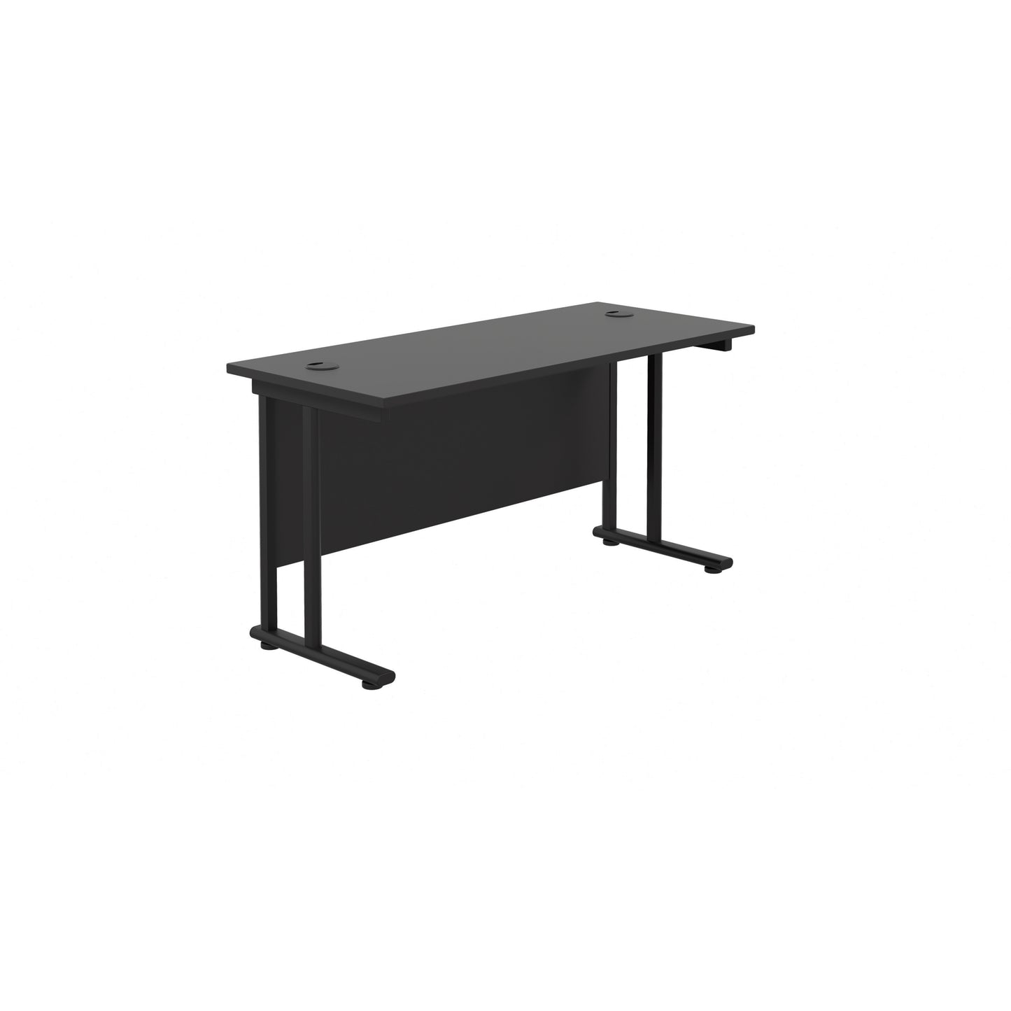 Aztec|Twin Upright|Rectangular Desk|1200x600|Black-Black