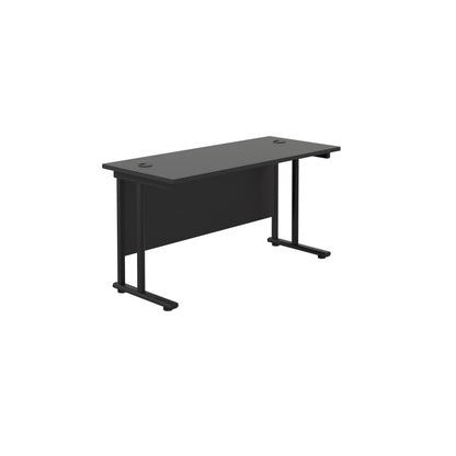 Aztec|Twin Upright|Rectangular Desk|1200x600|Black-Black