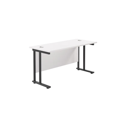 Aztec|Twin Upright|Rectangular Desk|1200x600|White-Black