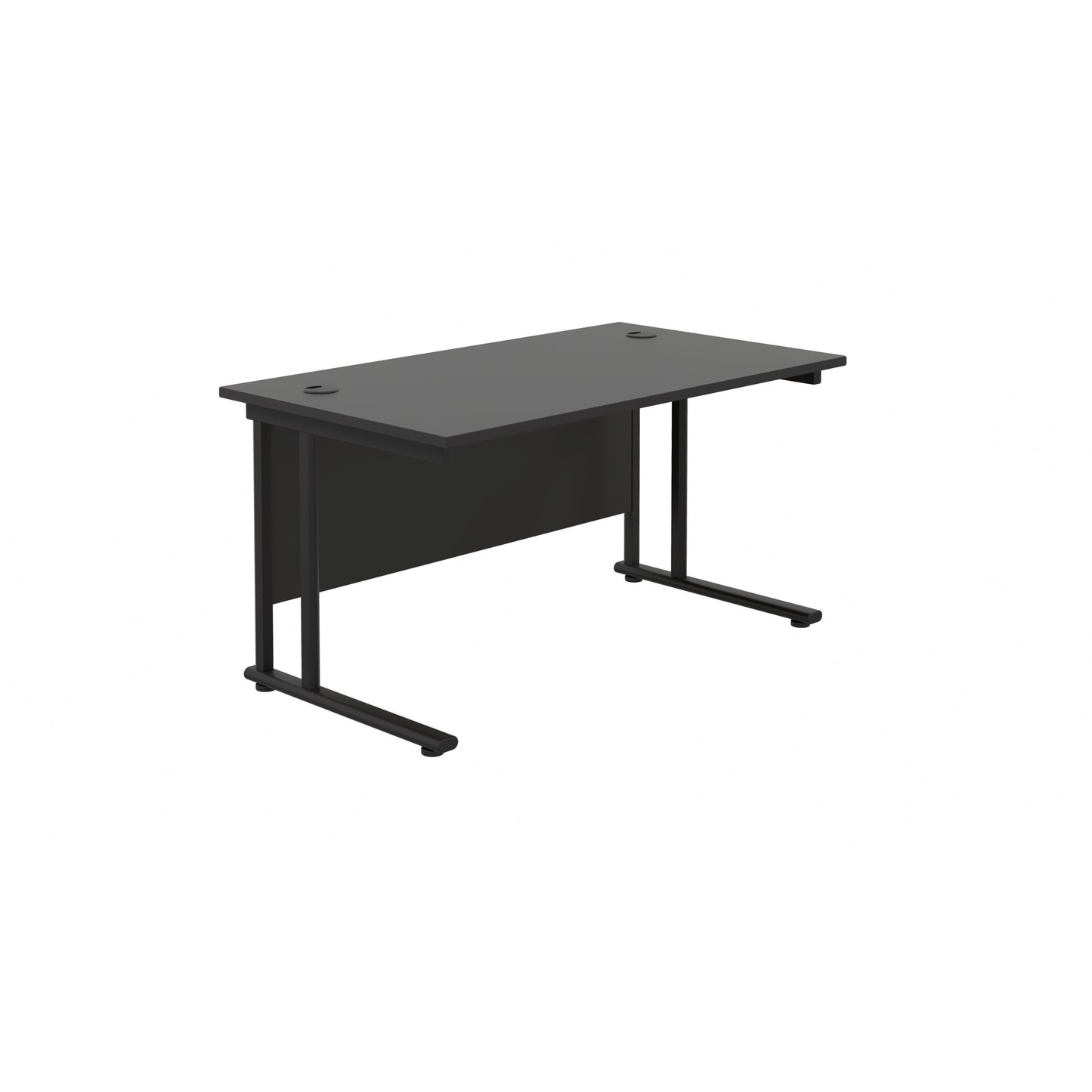 Aztec|Twin Upright|Rectangular Desk|1200x800|Black-Black