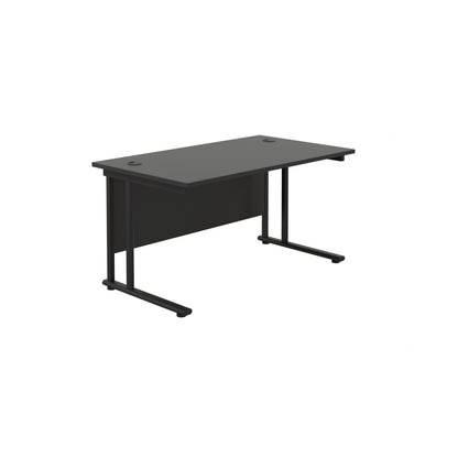Aztec|Twin Upright|Rectangular Desk|1200x800|Black-Black