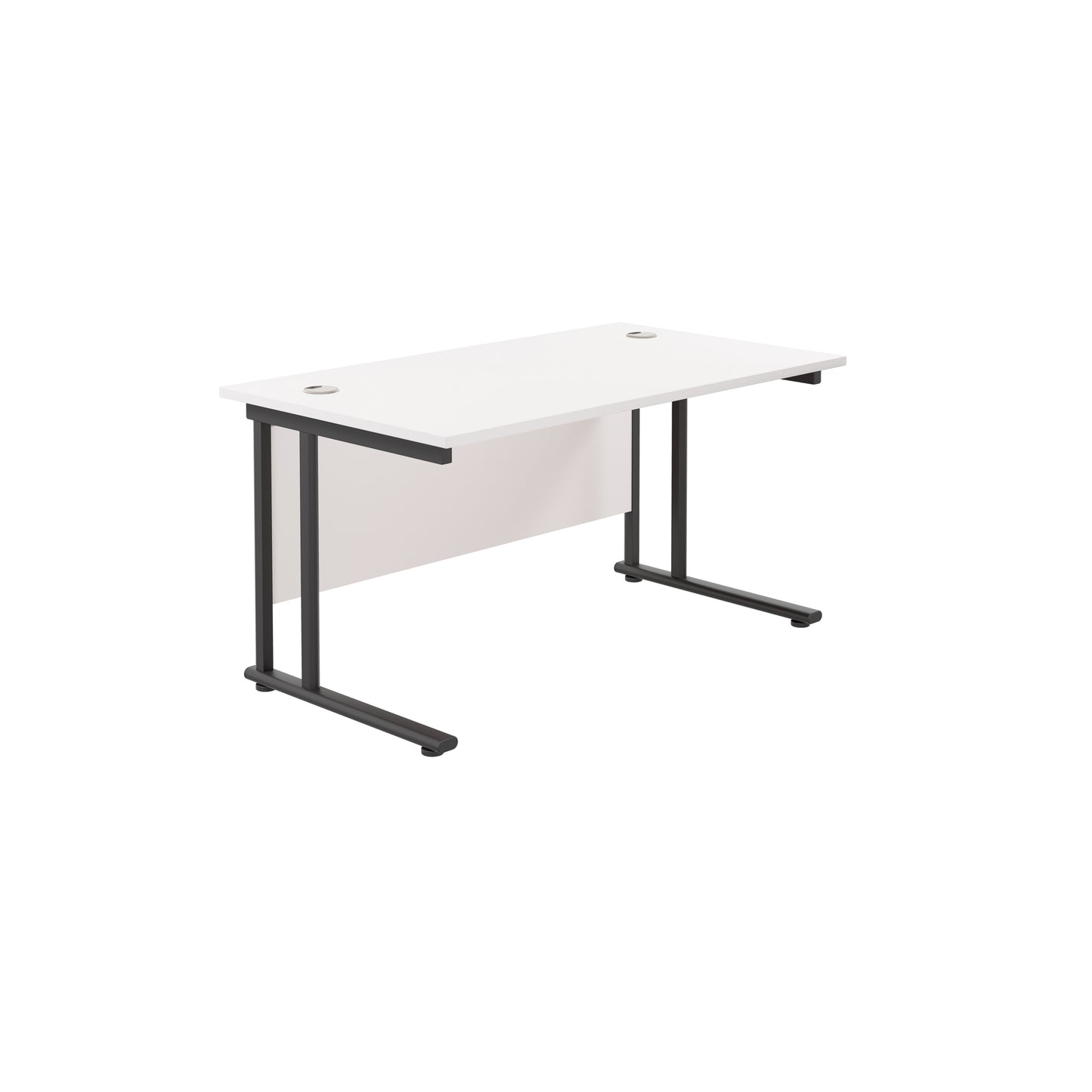 Aztec|Twin Upright|Rectangular Desk|1200x800|White-Black