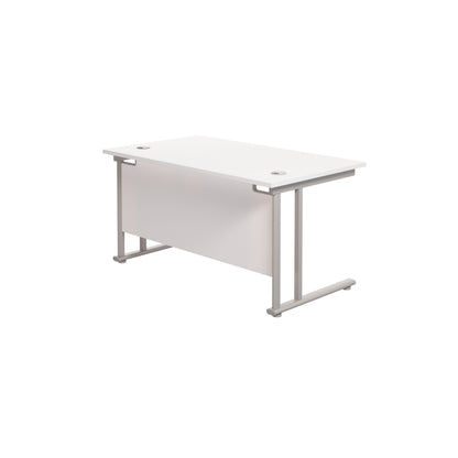 Twin Upright Rectangular Desk: 800mm Deep (FSC)