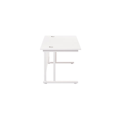 Twin Upright Rectangular Desk: 800mm Deep (FSC)