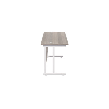 Twin Upright Rectangular Desk: 600mm Deep (FSC)