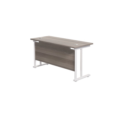 Twin Upright Rectangular Desk: 600mm Deep (FSC)