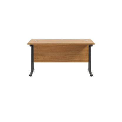 Twin Upright Rectangular Desk: 600mm Deep (FSC)