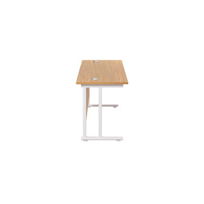 Twin Upright Rectangular Desk: 600mm Deep (FSC)