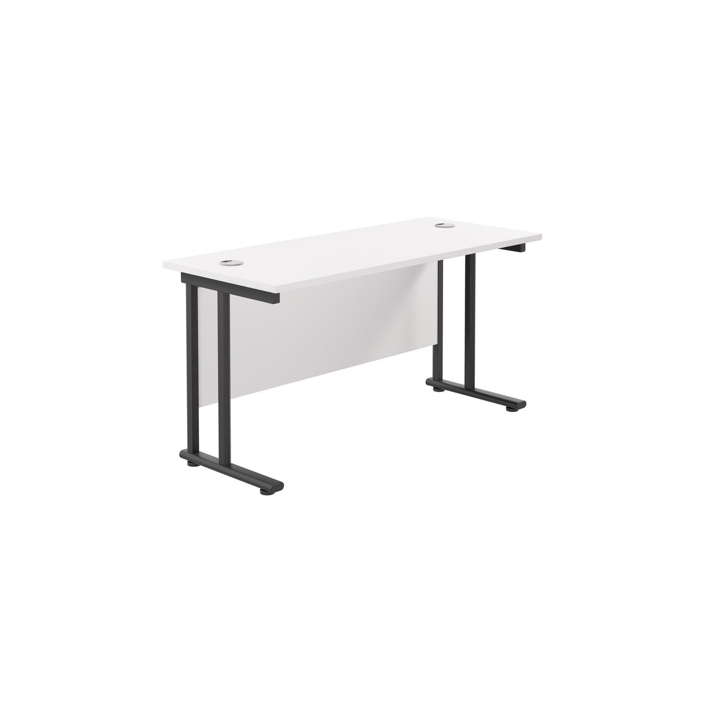 Aztec|Twin Upright|Rectangular Desk|1400x600|White-Black