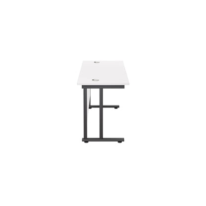 Twin Upright Rectangular Desk: 600mm Deep (FSC)