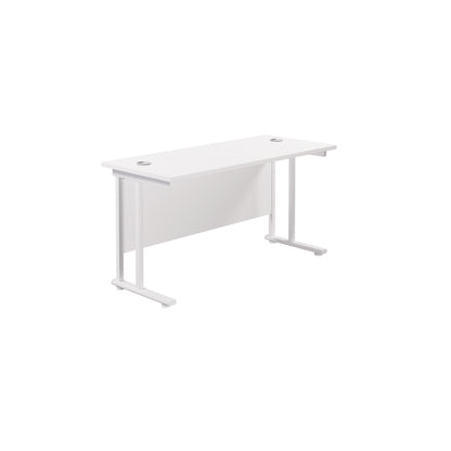 Aztec|Twin Upright|Rectangular Desk|1400x600|White-White