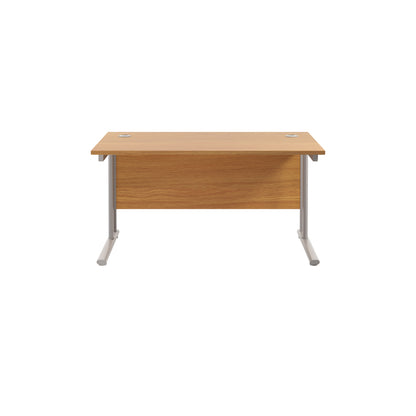 Twin Upright Rectangular Desk: 800mm Deep (FSC)