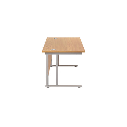 Twin Upright Rectangular Desk: 800mm Deep (FSC)