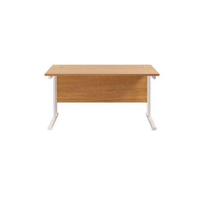 Twin Upright Rectangular Desk: 800mm Deep (FSC)