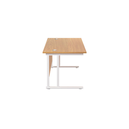 Twin Upright Rectangular Desk: 800mm Deep (FSC)