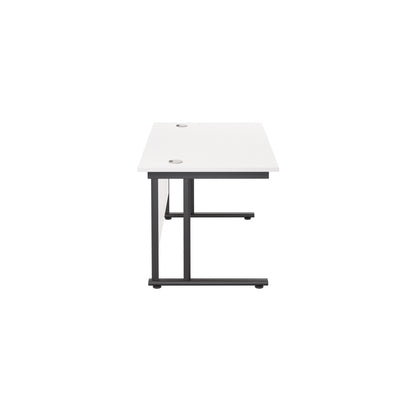 Twin Upright Rectangular Desk: 800mm Deep (FSC)