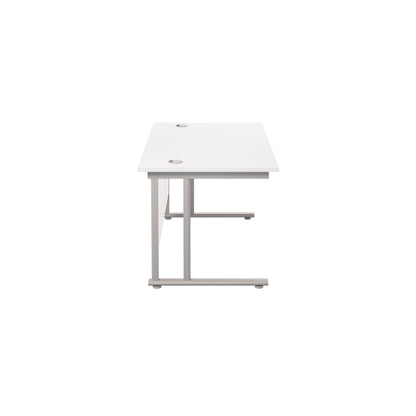 Twin Upright Rectangular Desk: 800mm Deep (FSC)