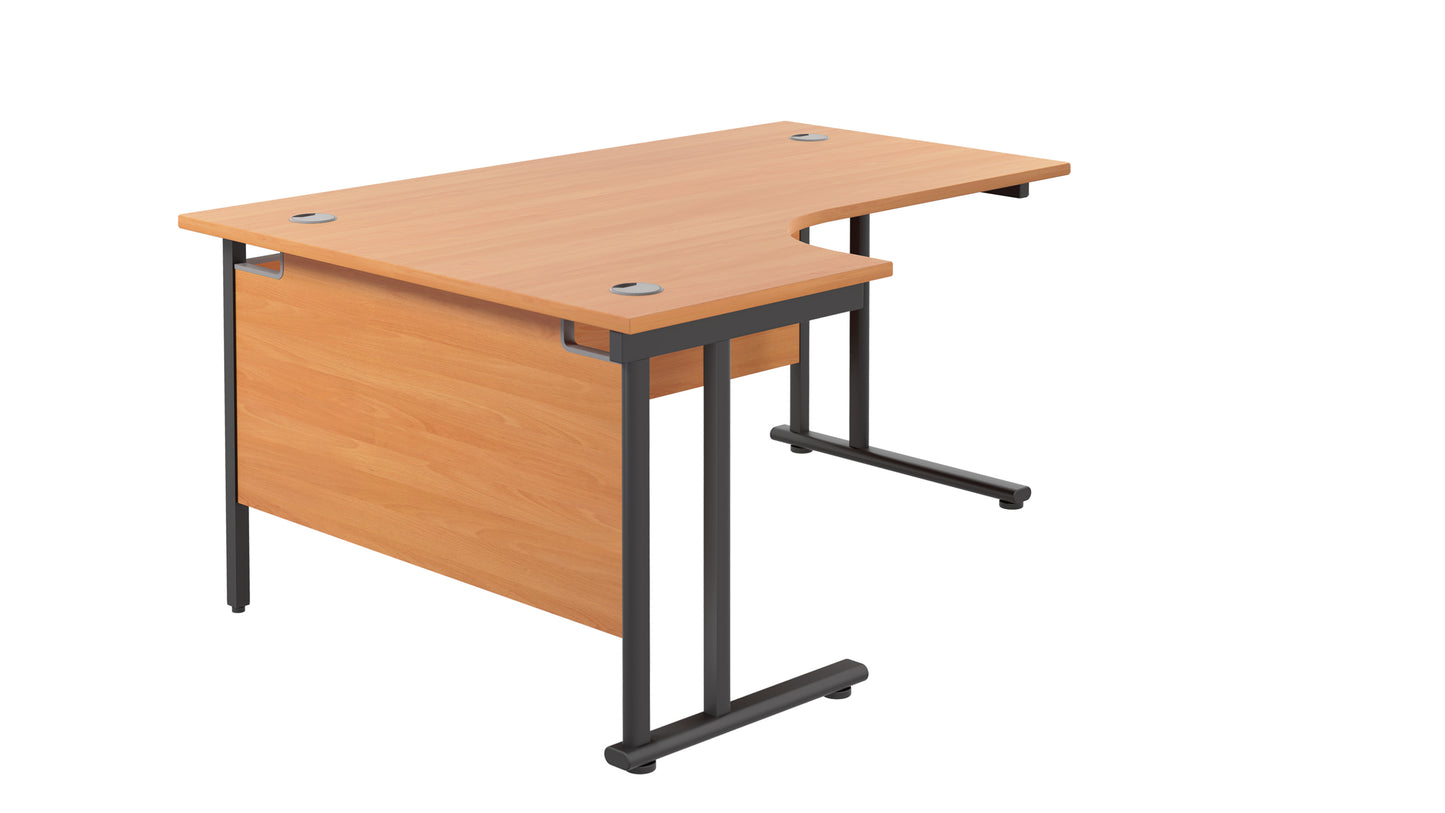 Aztec|Twin Upright|Left Hand|Radial Desk|1600x1200|Beech-Black