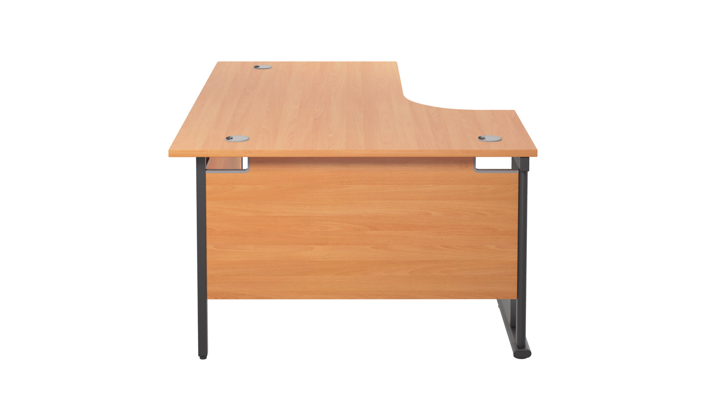 Twin Upright Left Hand Radial Desk (FSC)