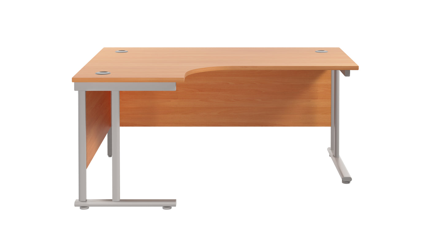 Twin Upright Left Hand Radial Desk (FSC)