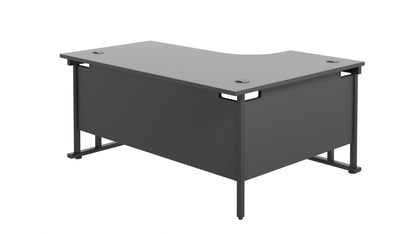 Twin Upright Left Hand Radial Desk (FSC)