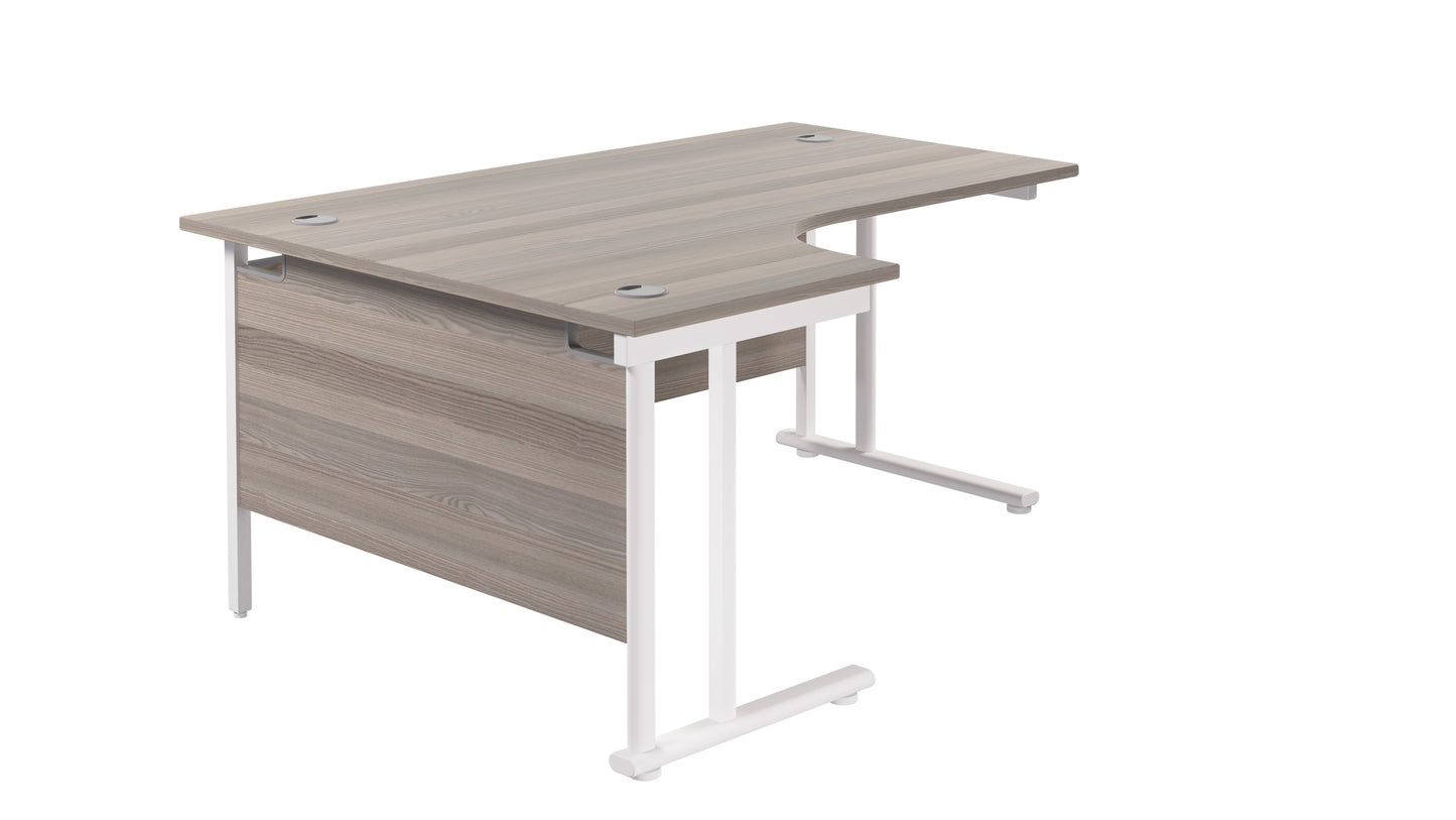Aztec|Twin Upright|Left Hand|Radial Desk|1600x1200|Grey Oak-White