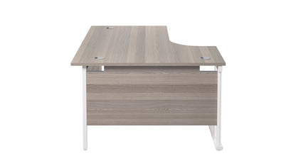 Twin Upright Left Hand Radial Desk (FSC)