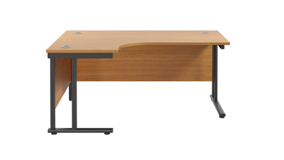 Twin Upright Left Hand Radial Desk (FSC)
