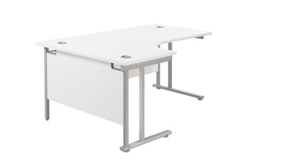 Aztec|Twin Upright|Left Hand|Radial Desk|1600x1200|White-Silver