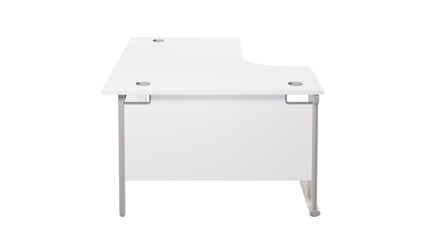 Twin Upright Left Hand Radial Desk (FSC)