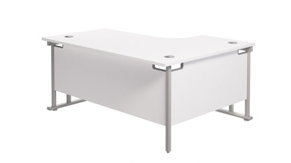 Twin Upright Left Hand Radial Desk (FSC)