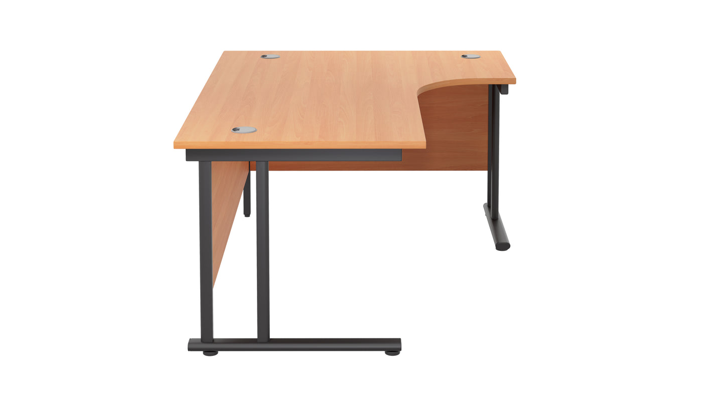 Twin Upright Right Hand Radial Desk (FSC)